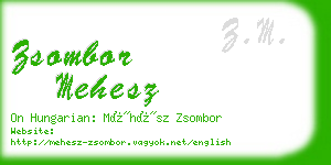 zsombor mehesz business card